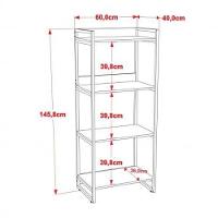 Kit Mesa Para Escritório Com Estante 150 Cm Preto Onix - 2