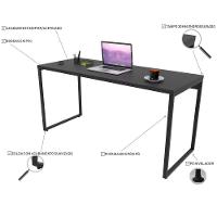 Kit Mesa Para Escritório Com Estante 150 Cm Preto Onix - 5
