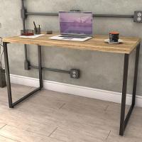 Kit Mesa Para Escritório Com Estante 120 Cm Carvalho - 9