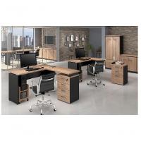 Mesa Em L Web30 1,20 X 1,50 C/ 4 Gavetas - Calvi / Preto - 2