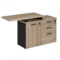 Mesa 1,20 + Balcão C/ 1 Porta, 3 Gavetas - Web30 Preto/Calvi - 5