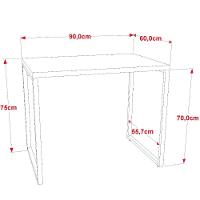Kit Mesa Para Escritório Com Estante 90 Cm Carvalho - 3