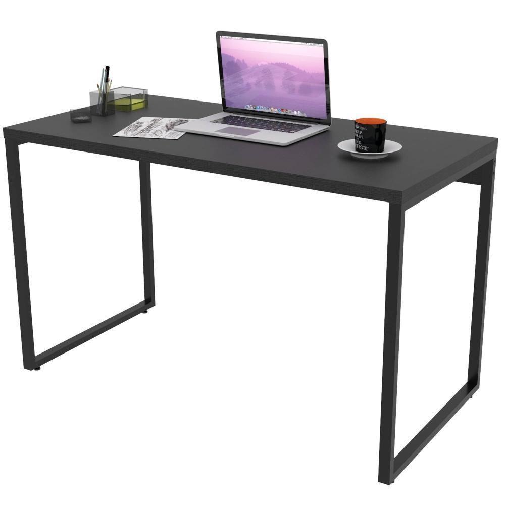 Kit Mesa Para Escritório Com Estante 120 Cm Preto Onix - 7