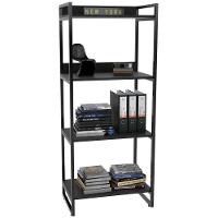 Kit Mesa Para Escritório Com Estante 120 Cm Preto Onix - 6