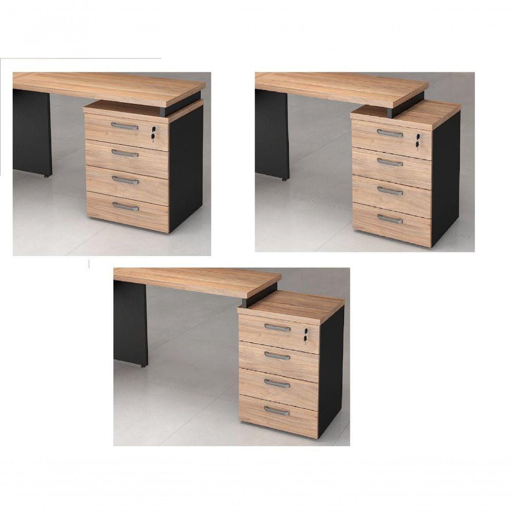 Mesa Escritório Em L Web30 1,20 X 1,50 C/ Gav Calvi / Preto - 2