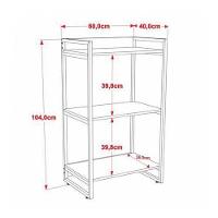 Kit Mesa Para Escritório Com Estante 150 Cm Preto Onix - 2