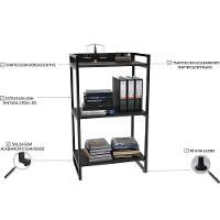 Kit Mesa Para Escritório Com Estante 150 Cm Preto Onix
