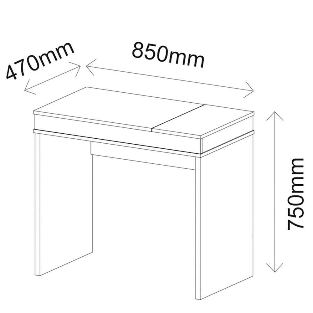 Mesa Para Escritório Escrivaninha Mind A02 Ipê Branco - 2