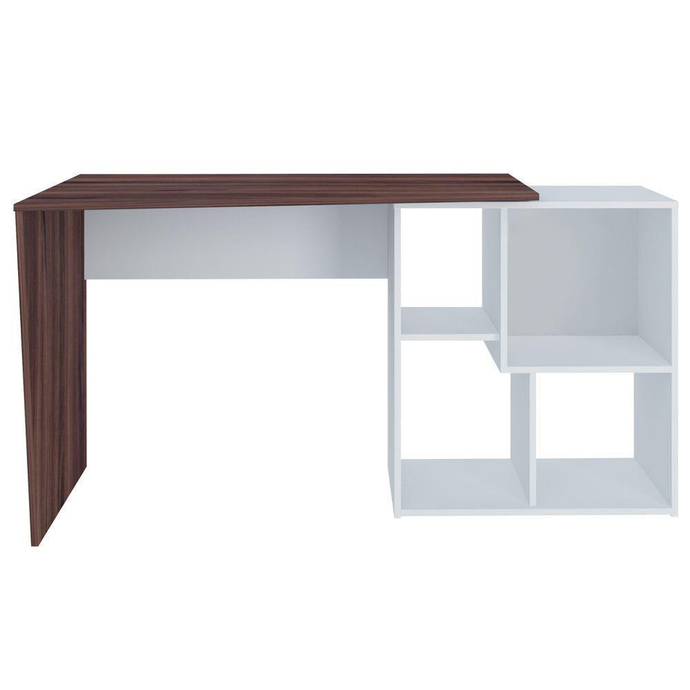 Mesa Para Escritório Escrivaninha Urban A02 Ipê Branco - 5
