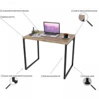 Mesa Para Escritório Estilo Industrial 90 Cm Carvalho - 6