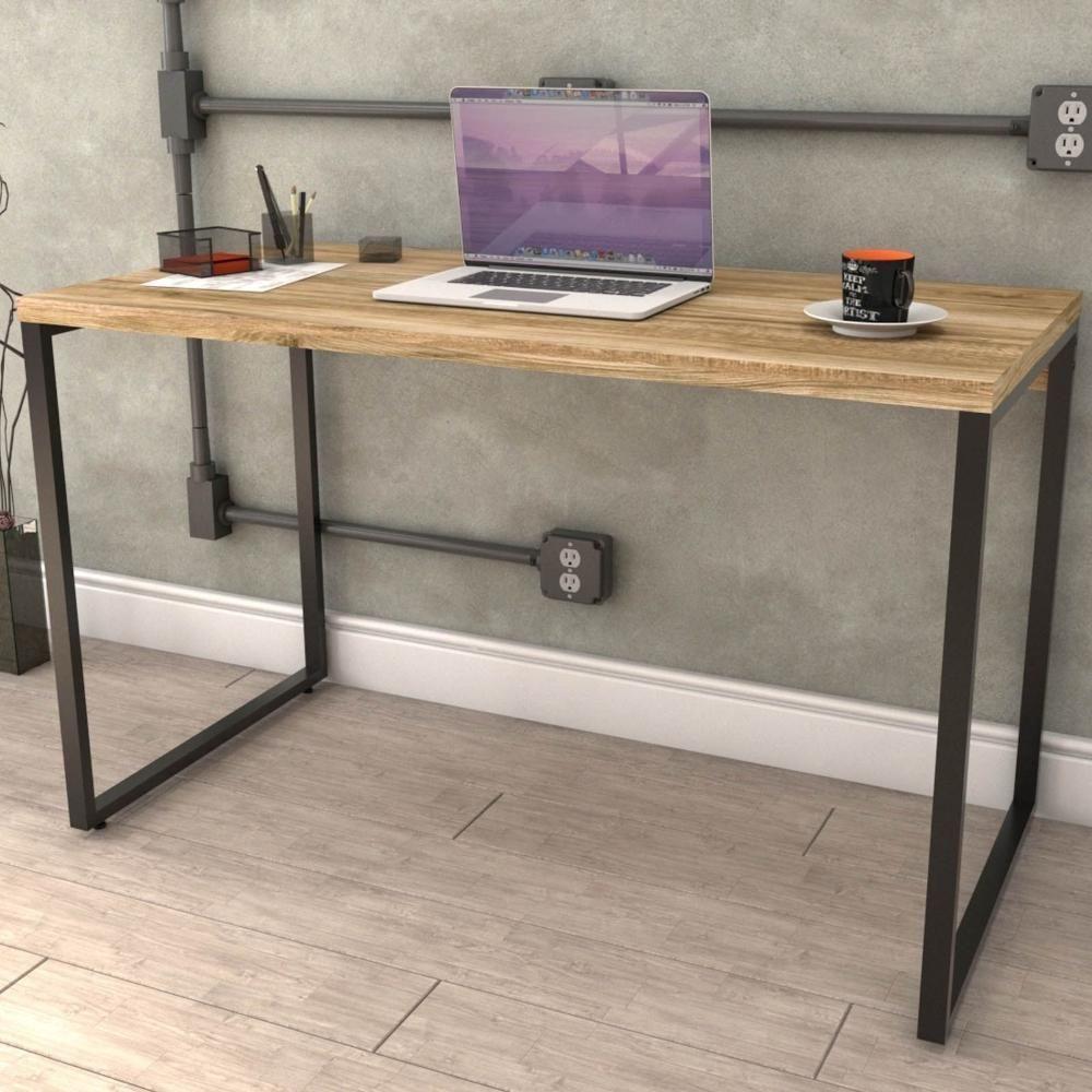 Mesa Para Escritório Estilo Industrial 120 Cm Carvalho - 5