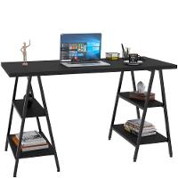 Mesa Para Escritório Estilo Cavalete 135cm Preto Onix - 1