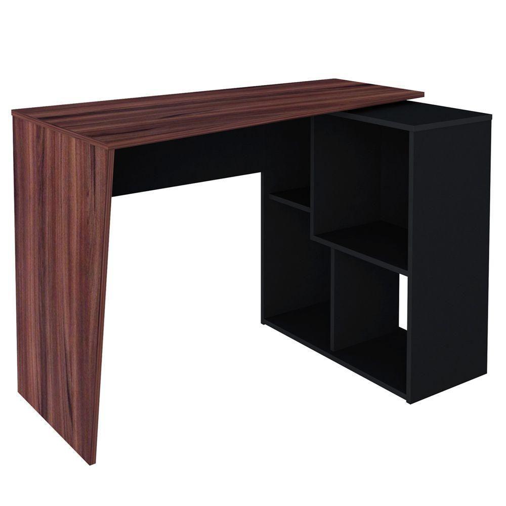 Mesa Para Escritório Escrivaninha Urban A02 Ipê Preto - 1
