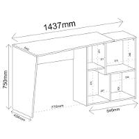 Mesa Para Escritório Escrivaninha Urban A02 Ipê Preto