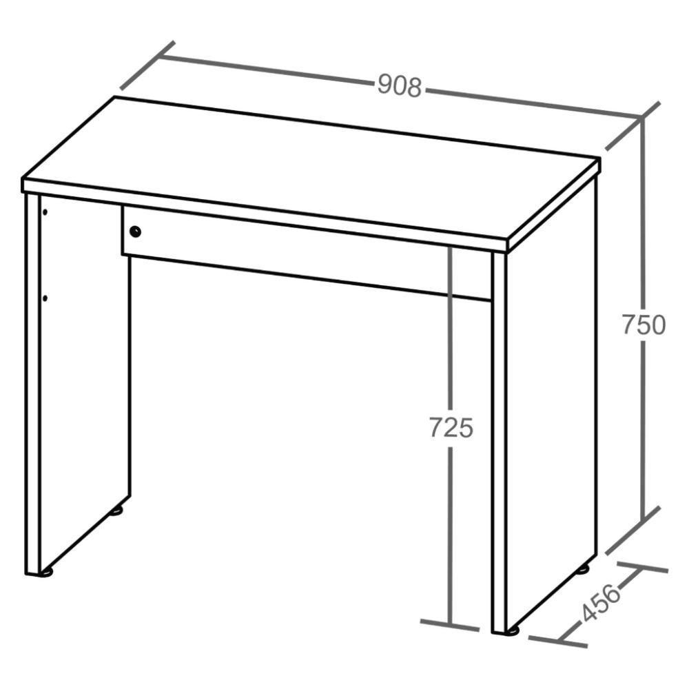 Mesa Para Escritório Escrivaninha Mary A02 Branco - 4