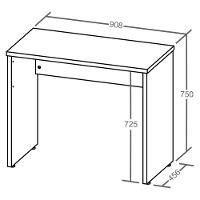 Mesa Para Escritório Escrivaninha Mary A02 Branco