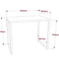 Kit Mesa Para Escritório Com Estante 90 Cm Preto Onix - 3
