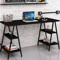 Mesa Para Escritório Estilo Cavalete 150cm Preto Onix - 5