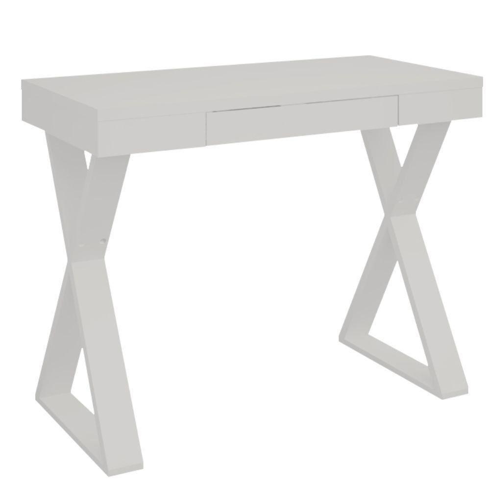 Mesa Para Escritório Escrivaninha Cavalete 01 Gaveta Branco - 1