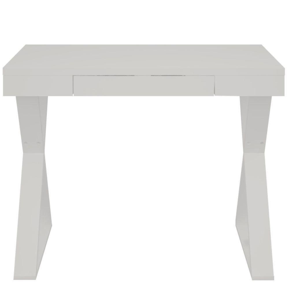 Mesa Para Escritório Escrivaninha Cavalete 01 Gaveta Branco - 2