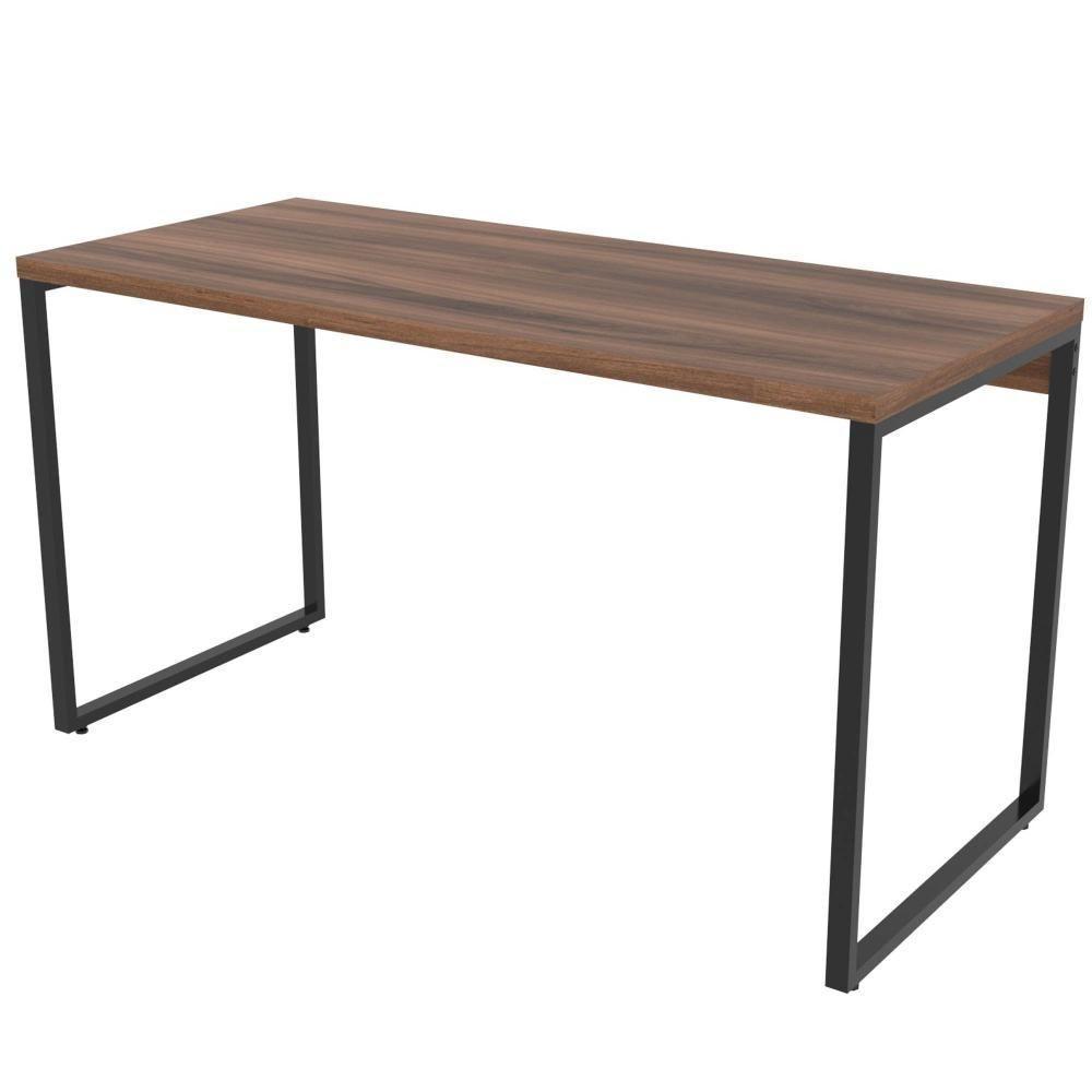 Mesa Para Escritório Estilo Industrial 135 Cm Nogal - 3