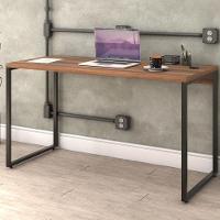 Mesa Para Escritório Estilo Industrial 135 Cm Nogal - 5