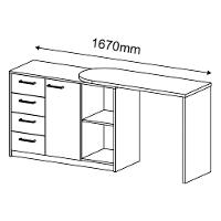 Mesa Para Escritório Extensível Escrivaninha Logan Branco - 11