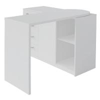 Mesa Para Escritório Extensível Escrivaninha Logan Branco - 14
