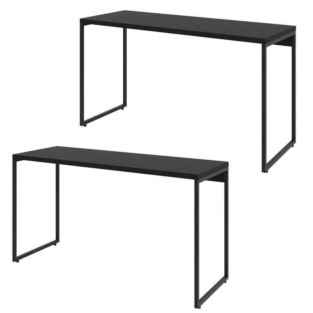 Kit 02 Mesas Escritório E Home Office Aspen 135 Cm C01 Onix - 1