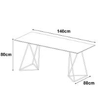 Mesa De Escritório Cavalete Arame Bela Vista Branco Branco - 2