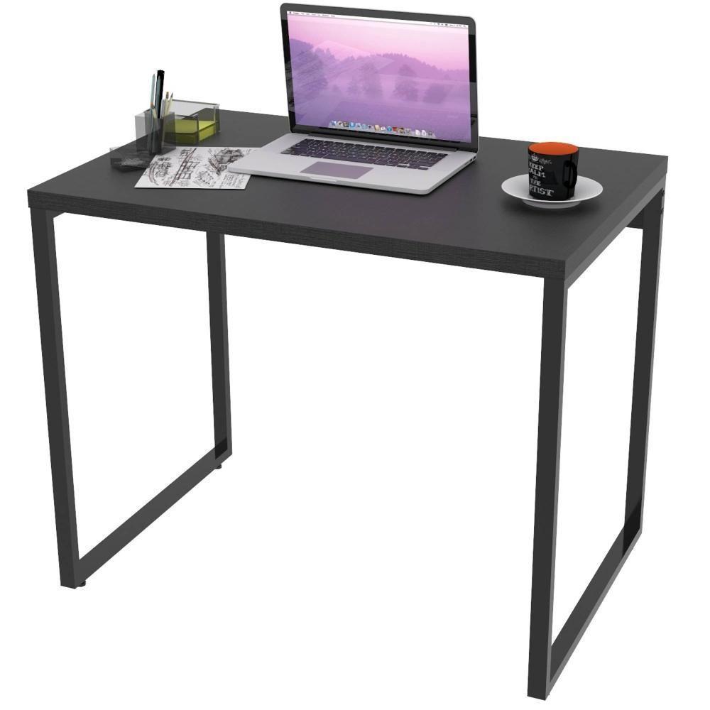 Kit 02 Mesas Para Escritório Home Office 90 Cm Preto Onix - 4