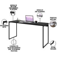 Kit 02 Mesas Escritório E Home Office Aspen 150 Cm C01 Onix