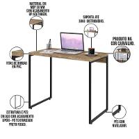 Kit 02 Mesas Escritório E Aspen 90Cm C01 Carvalho