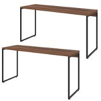 Kit 02 Mesas Escritório E Aspen 150Cm C01 Nogal - 1