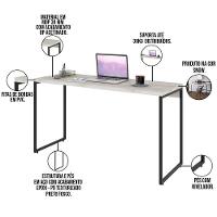 Mesa Para Escritório Industrial Aspen 135 Cm C01 Snow - 3