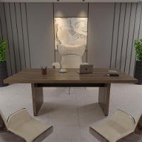 Mesa Para Escritório Reunião 204x90cm A02 Charuto Preto - 8