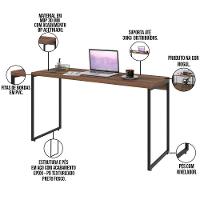 Mesa Para Escritório Industrial Aspen 135 Cm C01 Nogal