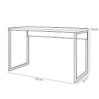 Mesa Para Escritório Industrial F01 Preto Fosco - 3