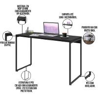 Mesa Para Escritório Industrial Aspen 120 Cm C01 Onix - 3