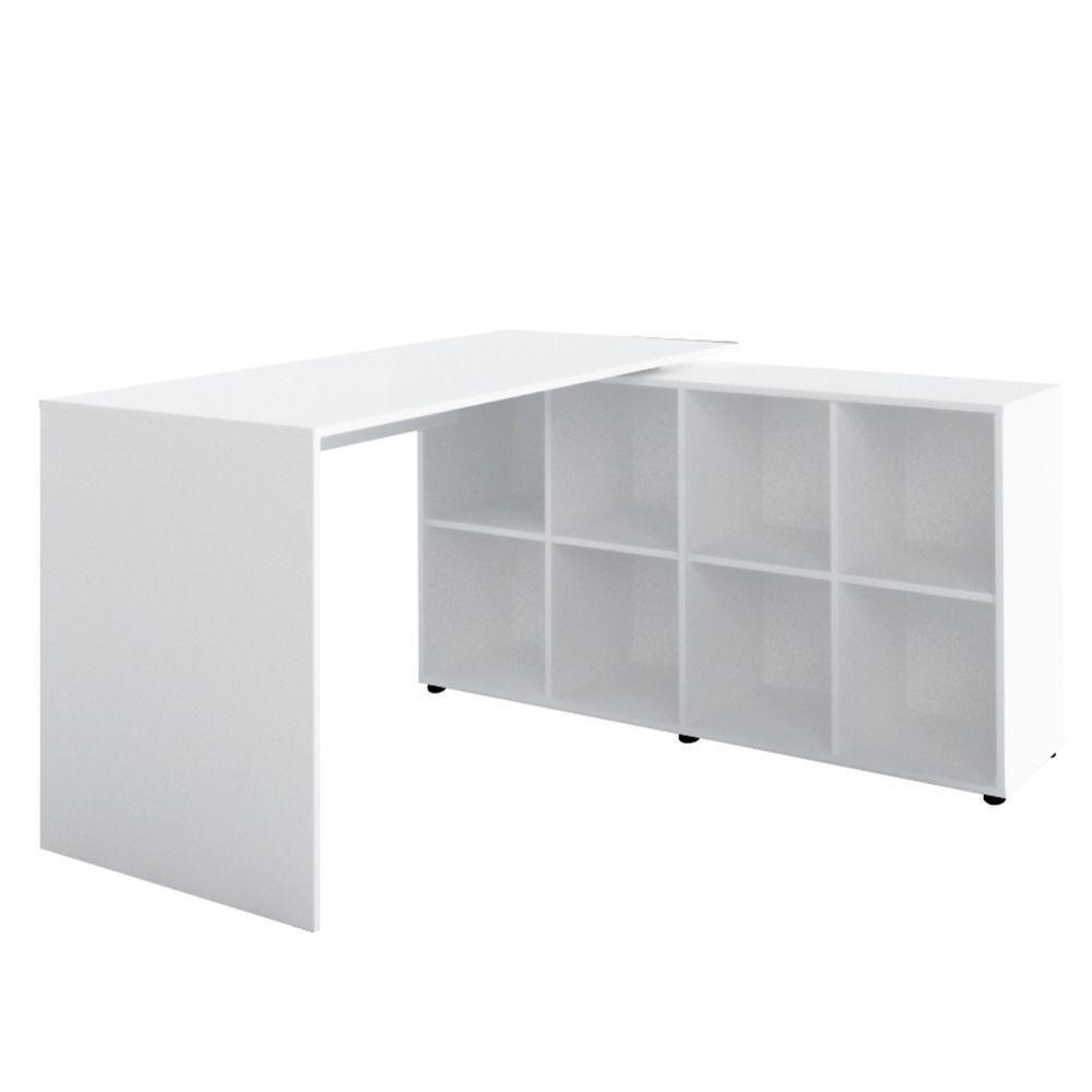 Mesa Para Escritório Extensível Escrivaninha Nero A2 Branco - 1