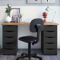 Mesa Para Escritório Escrivaninha Due Web Nogal A02 Preto - 6