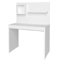 Mesa Para Escritório Escrivaninha Com Painel First Branco - 1