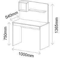 Mesa Para Escritório Escrivaninha Com Painel First Branco