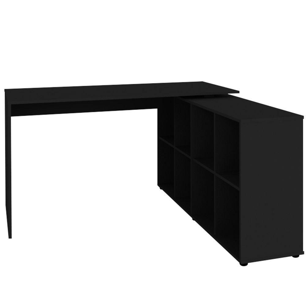 Mesa Para Escritório Extensível Escrivaninha Nero A02 Preto - 5