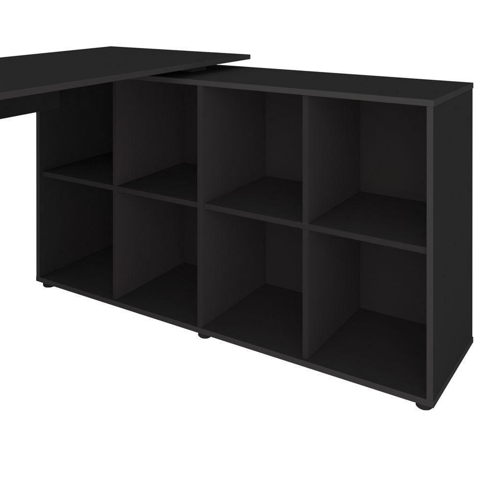 Mesa Para Escritório Extensível Escrivaninha Nero A02 Preto - 7