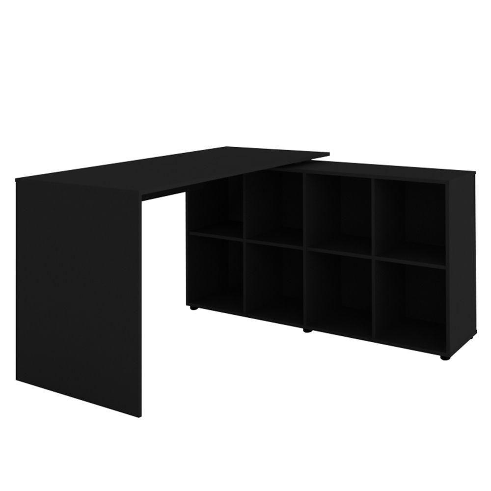 Mesa Para Escritório Extensível Escrivaninha Nero A02 Preto - 8