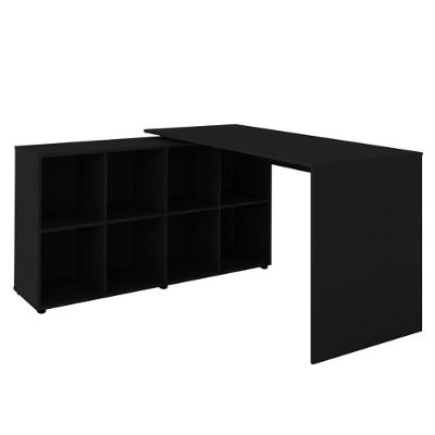 Mesa para Escritório Extensível Retangular Nero A02 Moderno MDF 140 cm Preto