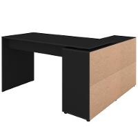 Mesa Para Escritório Extensível Escrivaninha Nero A02 Preto - 3