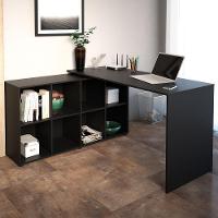 Mesa Para Escritório Extensível Escrivaninha Nero A02 Preto - 9