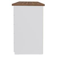 Mesa P/ Escritório Escrivaninha 5 Gavetas Nogal Branco - 2